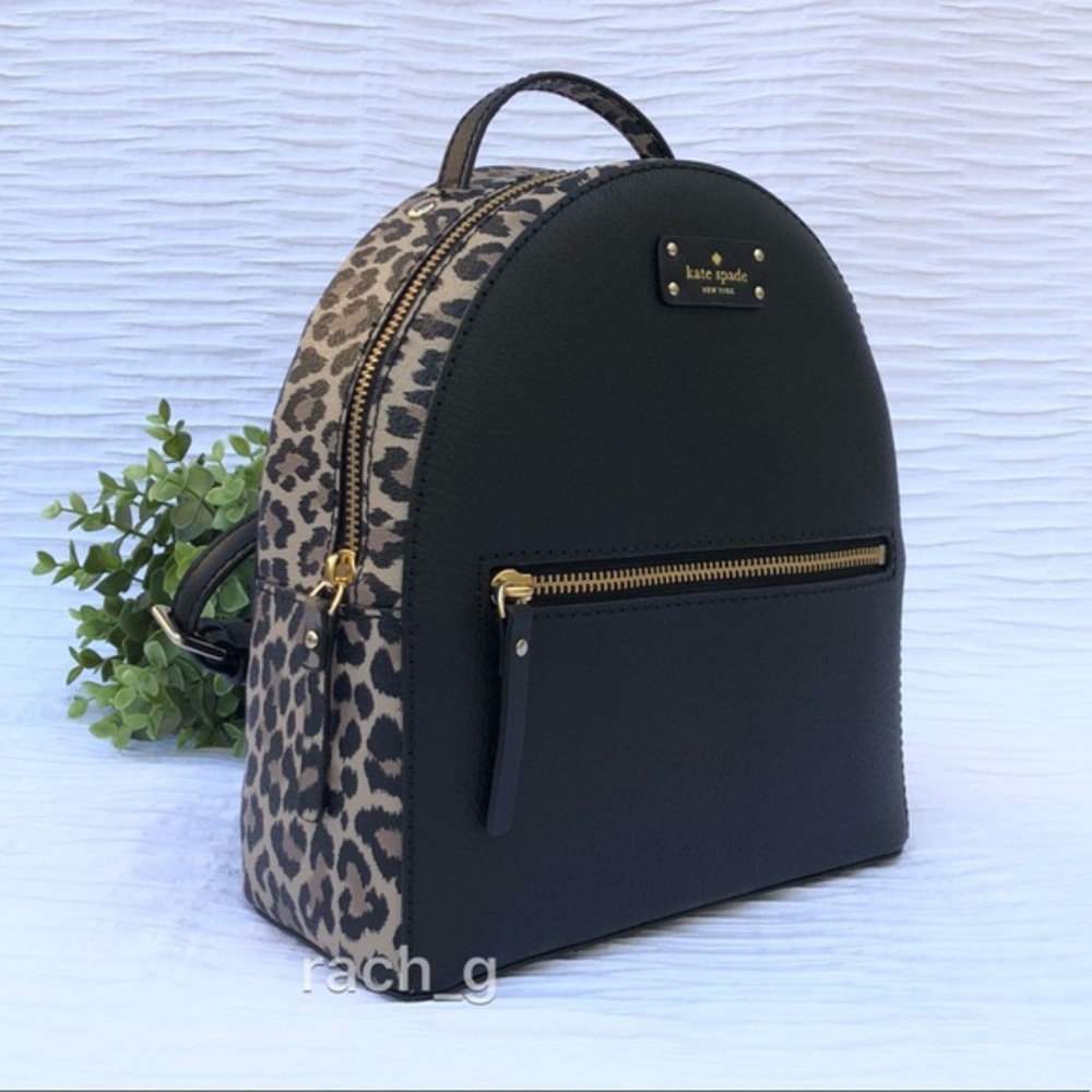 Leopard Kate spade mini backpack